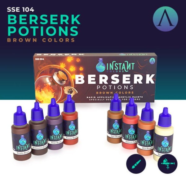 Scale75 - Instant Colors - Berserk Potions - Brown Paint Set