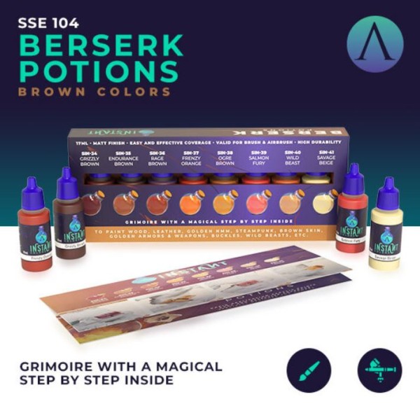 Scale75 - Instant Colors - Berserk Potions - Brown Paint Set