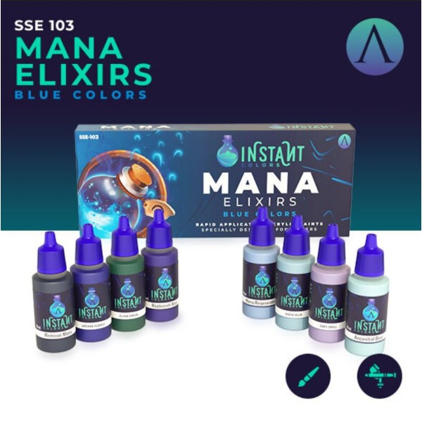 Scale75 - Instant Colors - Mana Elixirs - Blue Paint Set