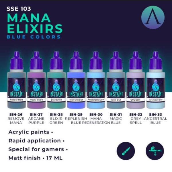 Scale75 - Instant Colors - Mana Elixirs - Blue Paint Set