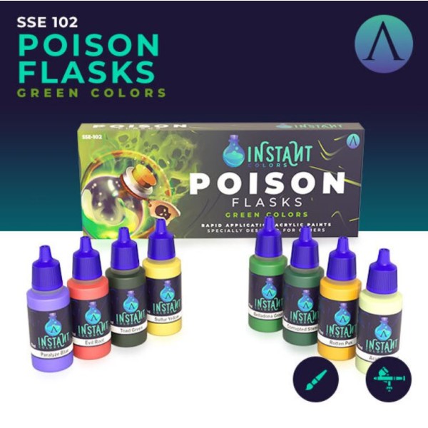 Scale75 - Instant Colors - Poison Flasks - Green Paint Set