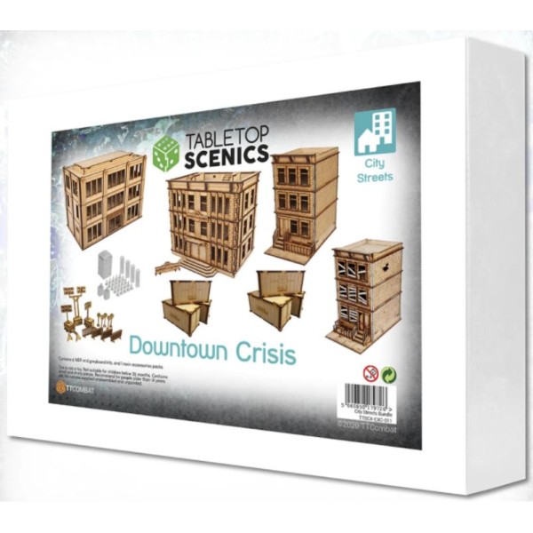 TTCombat - MDF Terrain - City Streets - Downtown Crisis Set