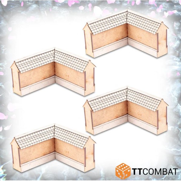 TTCombat - MDF Terrain - Eastern Empires - Yagura Wall Corners