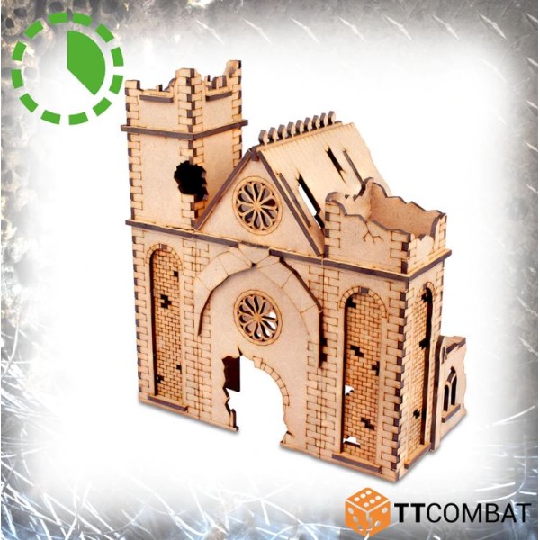 TTCombat - MDF Terrain - Sci-Fi Gothic - Ruined Convent Abbey