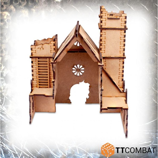 TTCombat - MDF Terrain - Sci-Fi Gothic - Ruined Convent Abbey