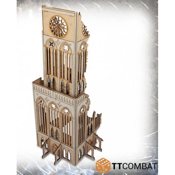 TTCombat - MDF Terrain - Sci-Fi Gothic - Gothic Ruined Tower