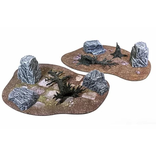 Clearance - Monster Fight Club - Pre-Painted Scenery - Broken Ground