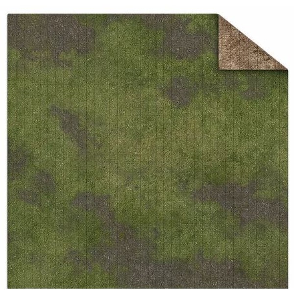 Monster Fight Club - Double Sided Gaming Mat (Gridded) - 3x3 - Broken Grasslands / Desert Scrubland