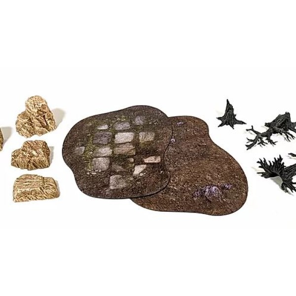 Clearance - Monster Fight Club - Pre-Painted Scenery - Barren Ground