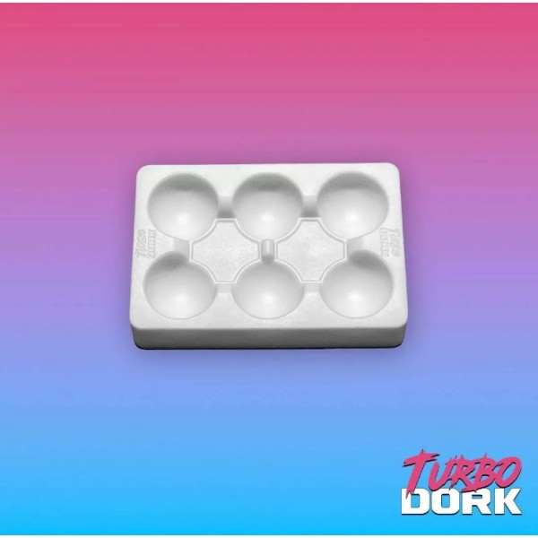 Turbo Dork - Non-Stick Silicone Dry Palette - Small White 