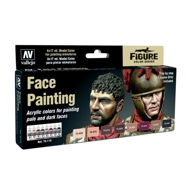 Vallejo - Model Colour - Face Painting Set (With Guide)