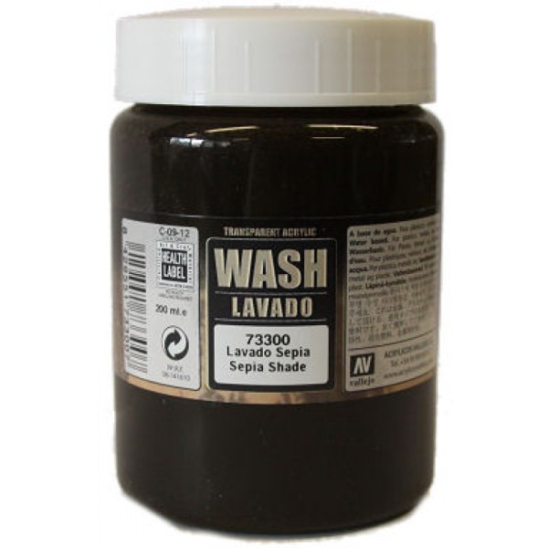 Vallejo - Sepia Dipping Wash - 200ml