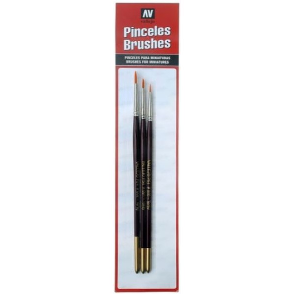 Vallejo - Brushes - Detail Brush Set (Sizes 4/0, 3/0 and 2/0)