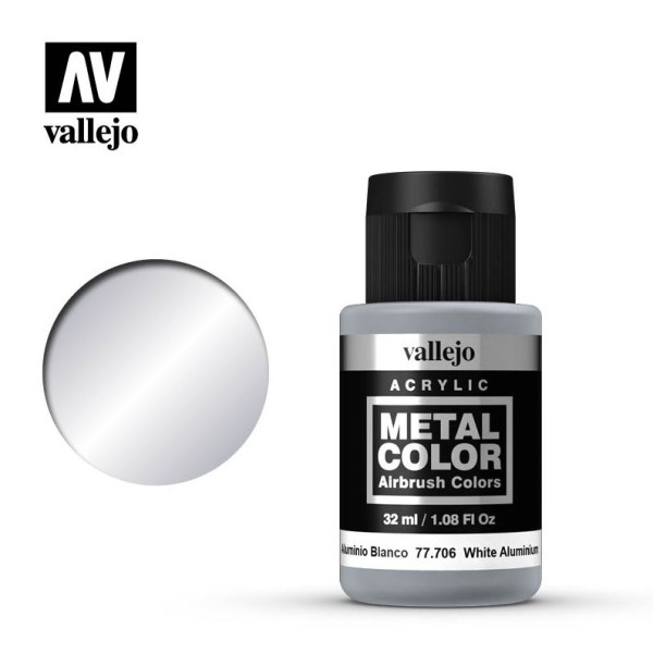 Vallejo - Metal Colors - White Aluminium