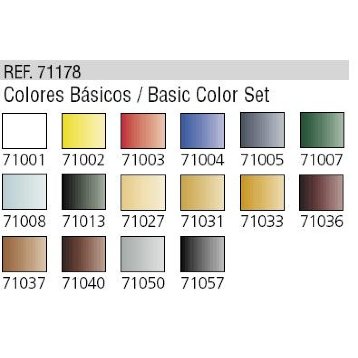  Vallejo Basic Colors: Acrylic 16 Airbrush Paint Set