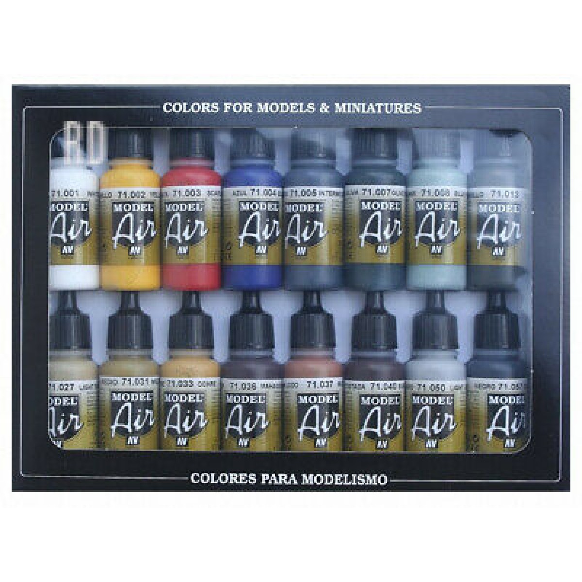 Vallejo - Model Air Basic Colors - 16 Colour Acrylic Airbrush Paint Set