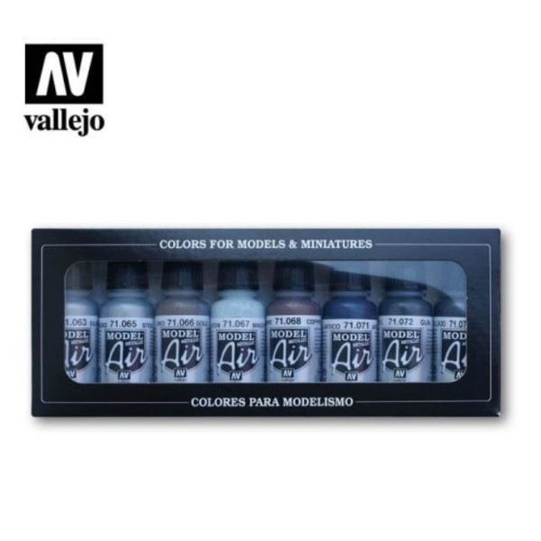 Vallejo - Model Air - Metallic Colours - 8 Colour Set