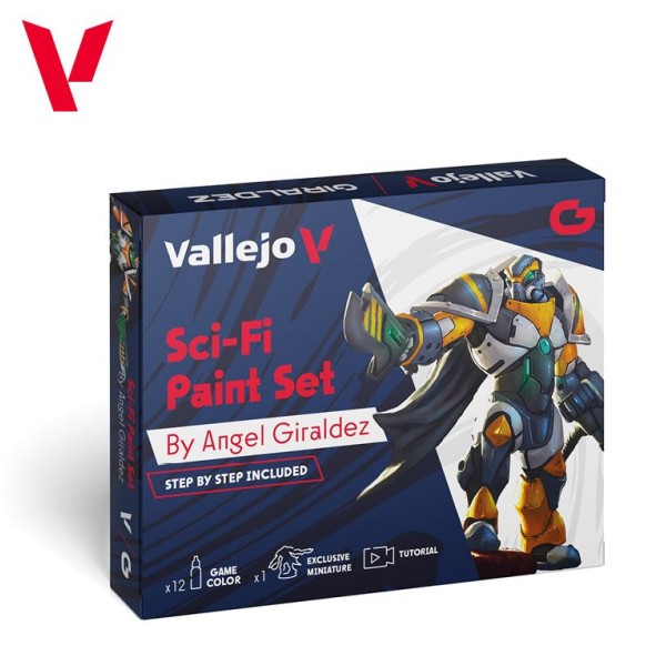 Vallejo Game Color - Angel Giraldez - Sci-Fi Paint Set (with Miniature + Tutorial)