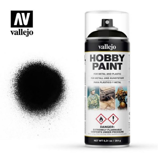 Vallejo - Aerosol - Black Primer 400ml (In Store only)