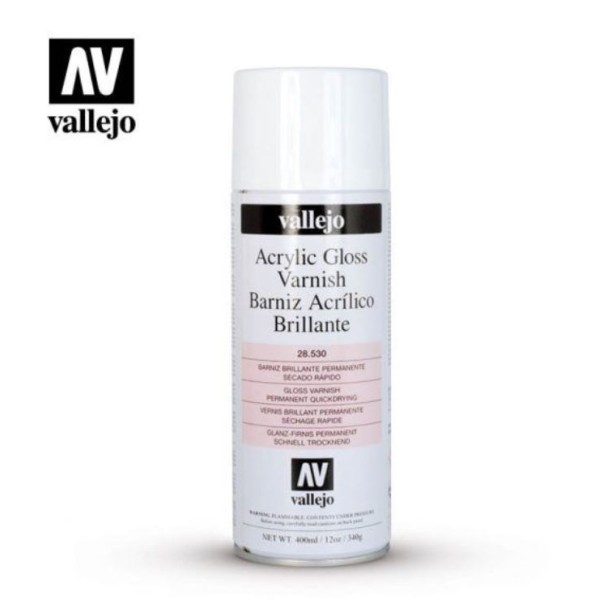 Vallejo - Aerosol - Gloss Varnish 400ml (In Store only)