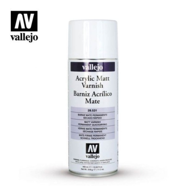Vallejo - Aerosol - Matt Varnish 400ml (In Store only)