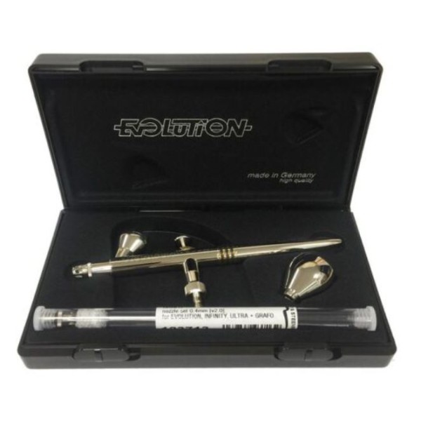 Vallejo - Evolution Airbrush - Two in One - Nozzle Set 0,2 + 0,4 mm, Cup 2 + 5 ml