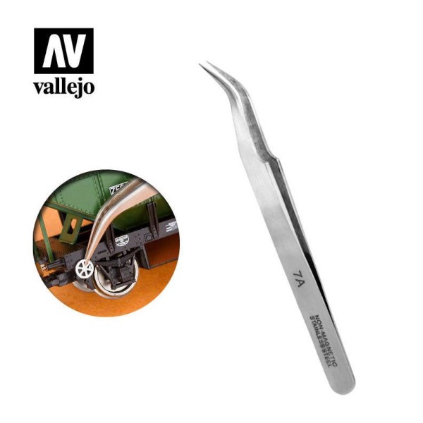 Vallejo - Tools - Stainless steel angled tweezers #7