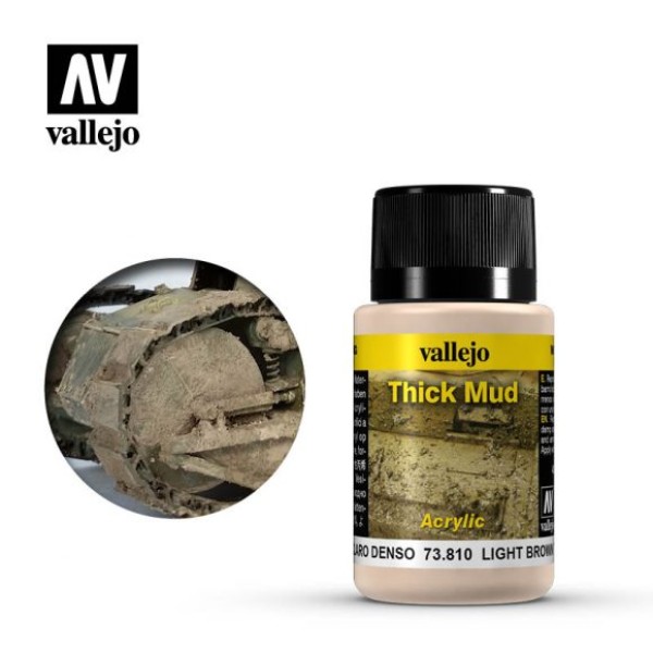 Vallejo - Weathering Effects - Light Brown Thick Mud 40ml