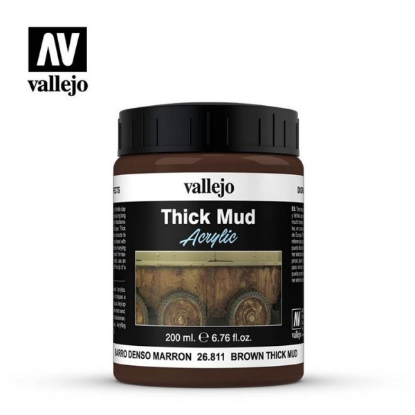 Vallejo - Diorama Effects: Brown Thick Mud - 200ml
