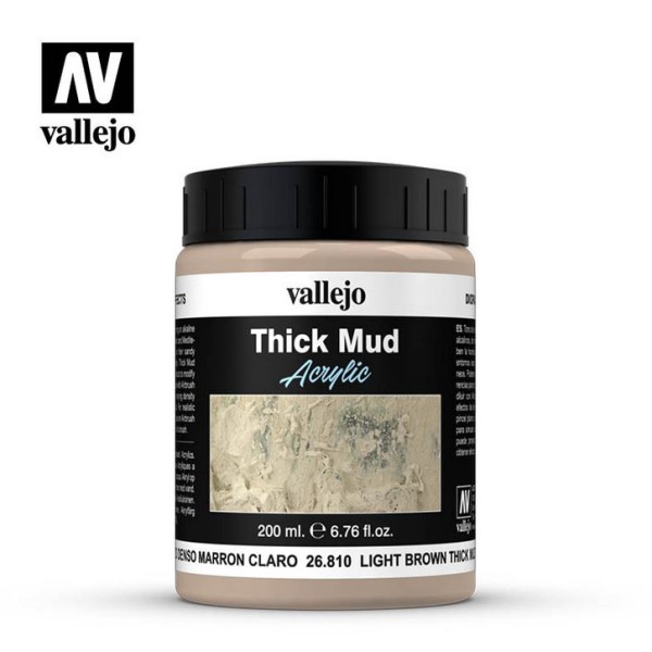 Vallejo - Diorama Effects: Light Brown Thick Mud - 200ml