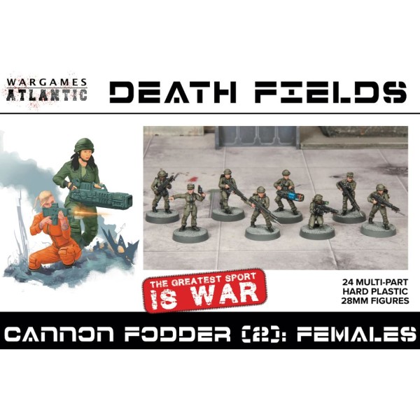 Wargames Atlantic - Death Fields - Cannon Fodder Females - Plastic Boxed Set