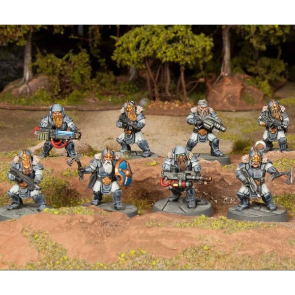 Wargames Atlantic - Death Fields - Einherjar (Space Dwarfs) Infantry Box Set (24)