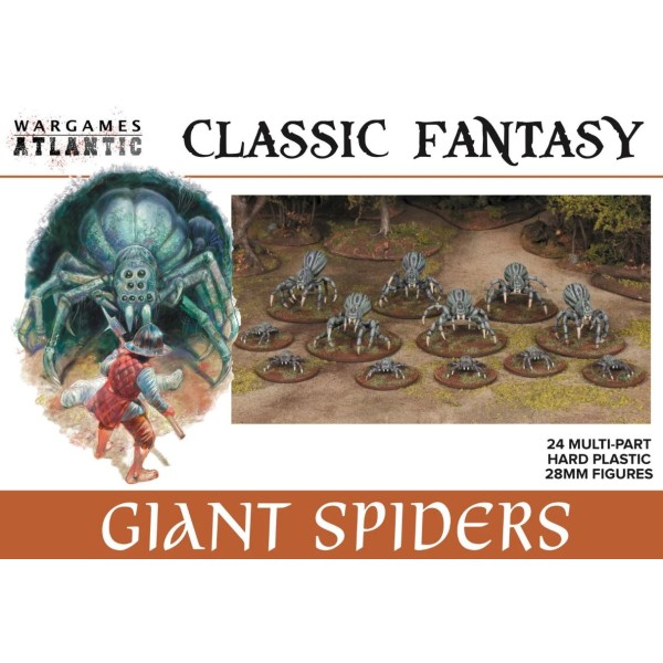 Wargames Atlantic - Classic Fantasy - Giant Spiders (12large, 12 Small)