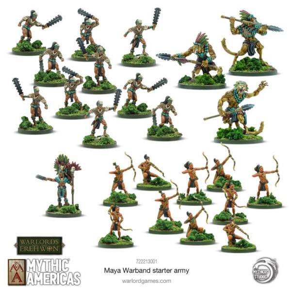 Warlords of Erehwon - Mythic Americas - Maya Army - Warband Starter Set