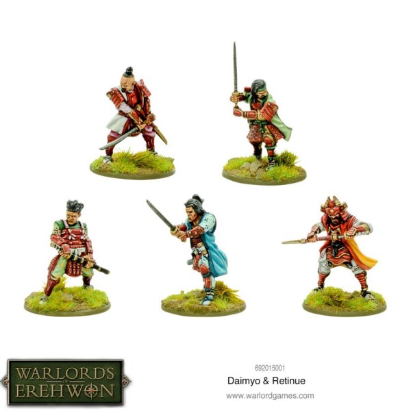 Warlords of Erehwon - Daimyo and retinue 