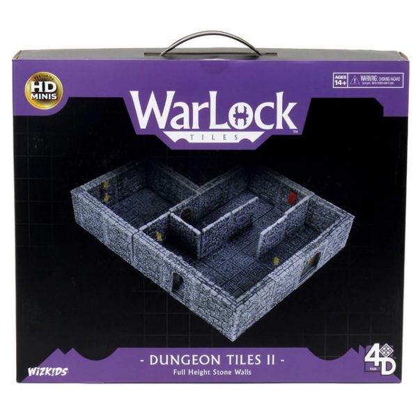 WarLock Tiles - Dungeon Tiles II - Full Height Stone Walls - Large