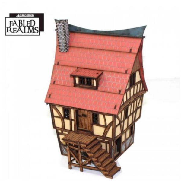 4Ground Pre-Painted Terrain - Fabled realms - Mordanburg Highstreet House - 1