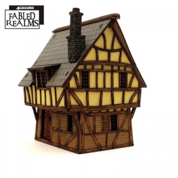 4Ground Pre-Painted Terrain - Fabled realms - Mordanburg - Dockside Dwelling - 1