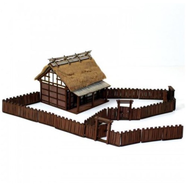 Clearance - 4Ground Pre-Painted Terrain - Edo Japan - Village Wooden Fences with Gate
