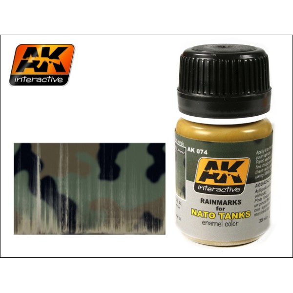 AK Interactive - Washes & Auxiliaries: Rainmarks for NATO Tanks