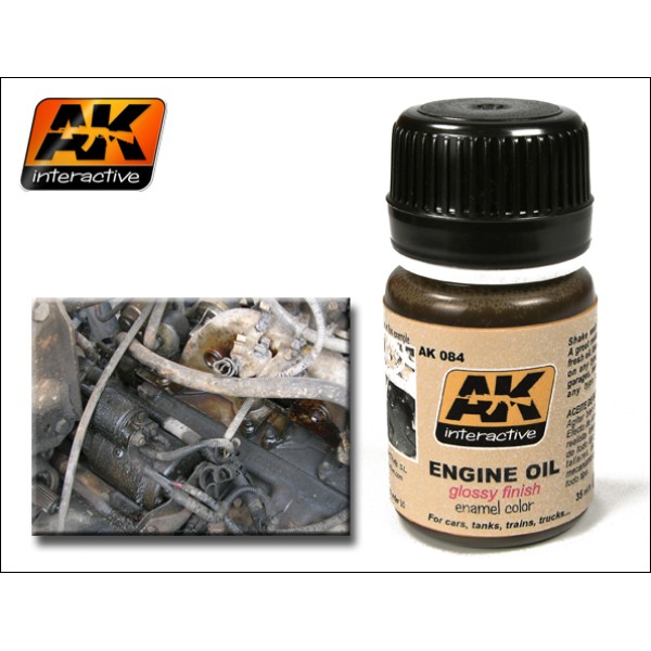AK Interactive - Washes & Auxiliaries: Engine Oil, Glossy Finish