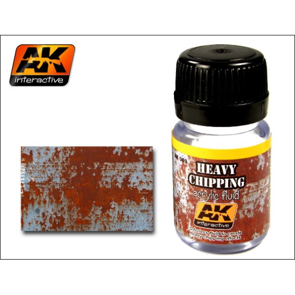 AK Interactive - Washes & Auxiliaries: Heavy Chipping Effects Acrylic Fluid