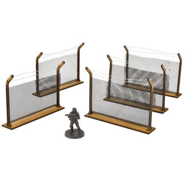 The Walking Dead - All Out War - Chain Link Fences - MDF Scenery Set