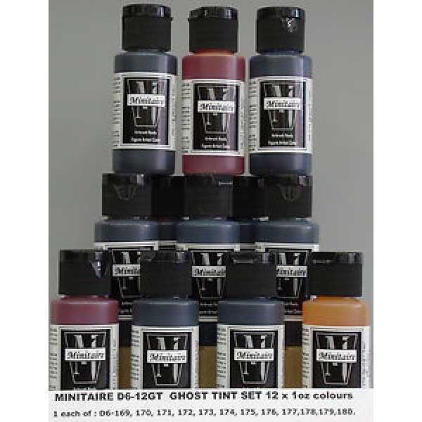 Badger Minitaire Airbrush Paint Set - Ghost Tints