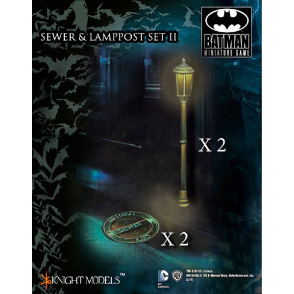 Batman Miniatures Game - Scenery - Sewer and Lamppost Set II