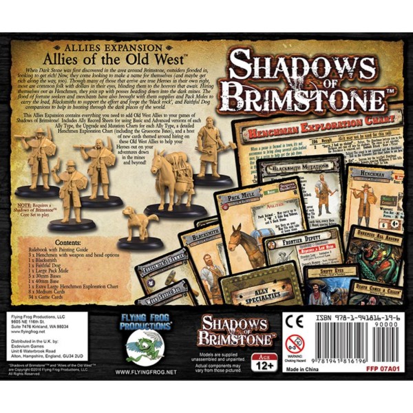 Shadows of Brimstone - Allies of the Old West - Ally Expansion