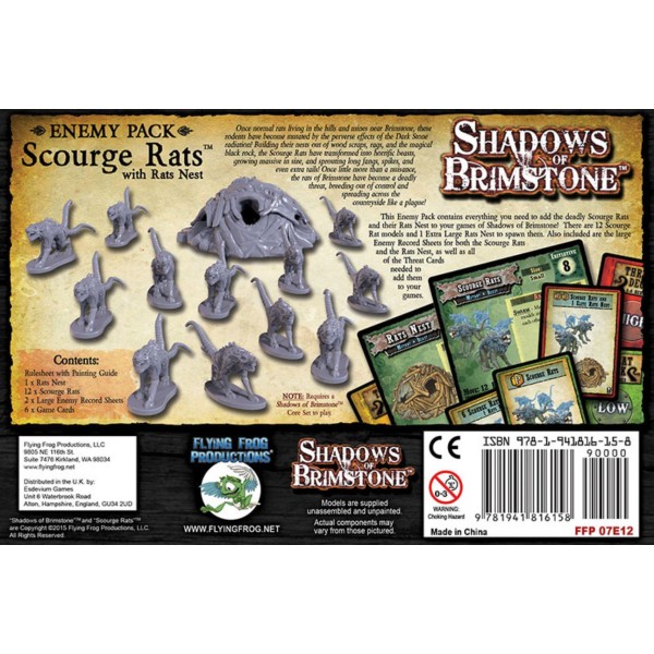 Shadows of Brimstone - Scourge Rats - Enemy Pack