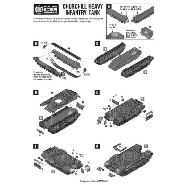 Bolt Action - British - Churchill Tank (Plastic)