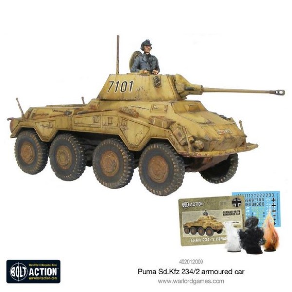 Bolt Action - Germany - Puma Sd.Kfz 234/2 Armoured Car (plastic)