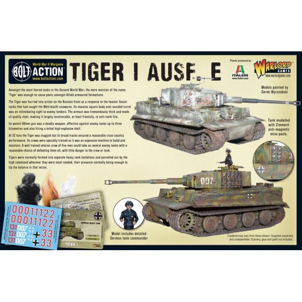 Bolt Action - Germany - Tiger I Ausf.E Heavy Tank Plastic Box Set